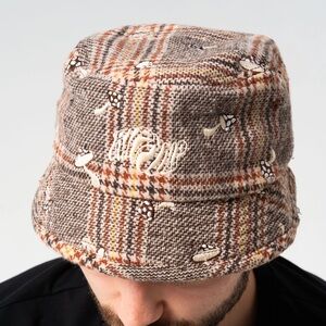RIPNDIP Euphoria Bucket Hat in brown plaid